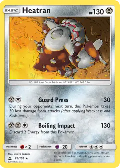 Heatran 88/156 Rare Holo card from Ultra Prism