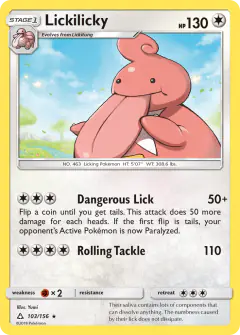 Lickilicky 103/156 Rare card from Ultra Prism