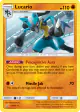 Lucario 67/156 Rare Holo card from Ultra Prism
