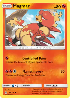 Magmar 18/156 Common card from Ultra Prism