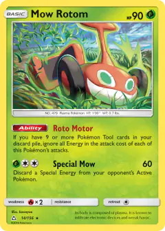 Mow Rotom 14/156 Rare card from Ultra Prism