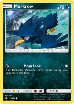Murkrow 71/156 Common card from Ultra Prism