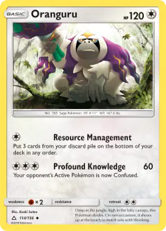 Oranguru 114/156 Uncommon card from Ultra Prism