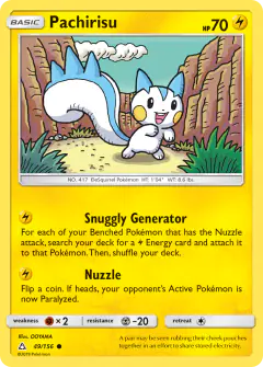 Pachirisu 49/156 Common card from Ultra Prism