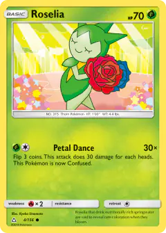 Roselia 4/156 Common card from Ultra Prism