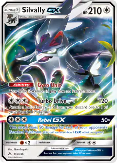 Silvally-GX 116/156 Rare Holo GX card from Ultra Prism