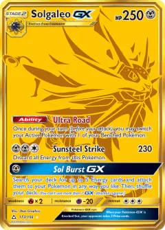 Solgaleo-GX 173/156 Rare Secret card from Ultra Prism