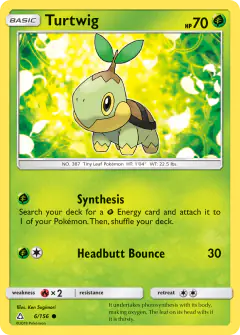 Turtwig 6/156 Common card from Ultra Prism