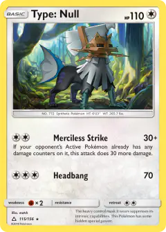 Type: Null 115/156 Rare card from Ultra Prism