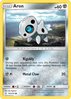 Aron 123/214 Common card from Unbroken Bonds