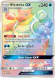 Blastoise-GX 218/214 Rare Rainbow card from Unbroken Bonds
