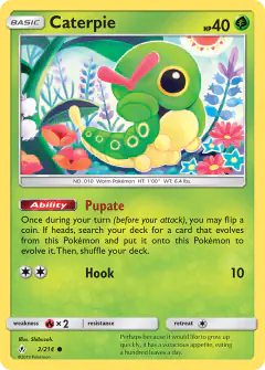 Caterpie 2/214 Common card from Unbroken Bonds