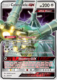Celesteela-GX 163/214 Rare Holo GX card from Unbroken Bonds