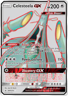Celesteela-GX 208/214 Rare Ultra card from Unbroken Bonds