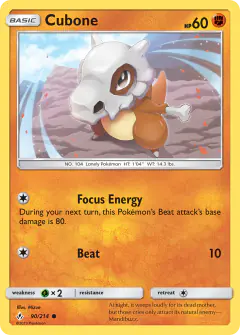 Cubone 90/214 Common card from Unbroken Bonds