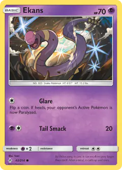 Ekans 62/214 Common card from Unbroken Bonds