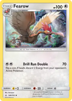 Fearow 146/214 Uncommon card from Unbroken Bonds