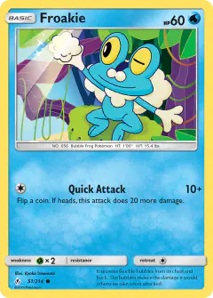 Froakie 51/214 Common card from Unbroken Bonds