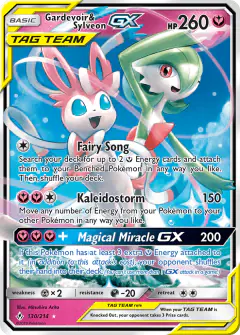 Gardevoir & Sylveon-GX 130/214 Rare Holo GX card from Unbroken Bonds