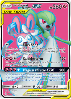Gardevoir & Sylveon-GX 204/214 Rare Ultra card from Unbroken Bonds