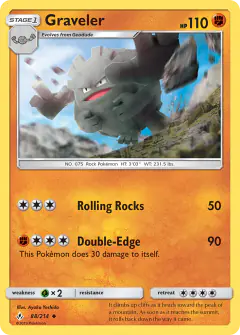 Graveler 88/214 Uncommon card from Unbroken Bonds