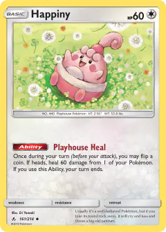 Happiny 161/214 Uncommon card from Unbroken Bonds