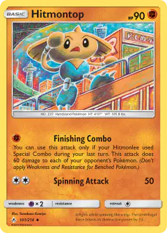 Hitmontop 101/214 Uncommon card from Unbroken Bonds
