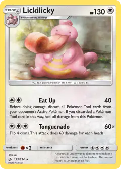 Lickilicky 153/214 Rare card from Unbroken Bonds