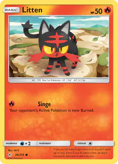 Litten 26/214 Common card from Unbroken Bonds