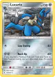 Lucario 126/214 Rare Holo card from Unbroken Bonds