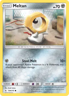 Meltan 128/214 Common card from Unbroken Bonds
