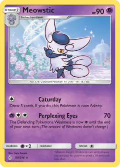 Meowstic 80/214 Rare card from Unbroken Bonds