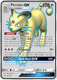 Persian-GX 207/214 Rare Ultra card from Unbroken Bonds