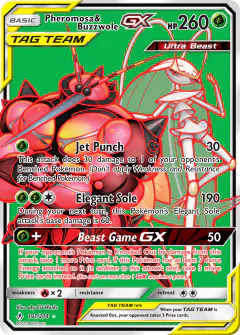 Pheromosa & Buzzwole-GX 191/214 Rare Ultra card from Unbroken Bonds