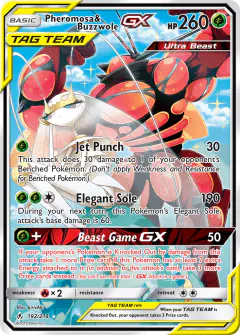 Pheromosa & Buzzwole-GX 192/214 Rare Ultra card from Unbroken Bonds
