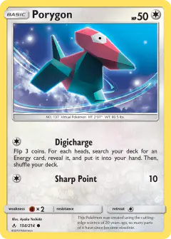 Porygon 154/214 Common card from Unbroken Bonds