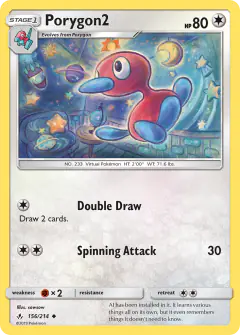 Porygon2 156/214 Uncommon card from Unbroken Bonds