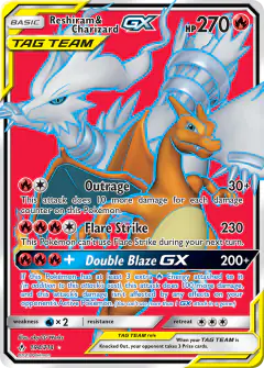 Reshiram & Charizard-GX 194/214 Rare Ultra card from Unbroken Bonds