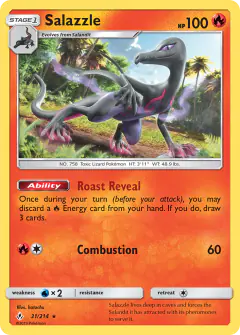 Salazzle 31/214 Rare card from Unbroken Bonds
