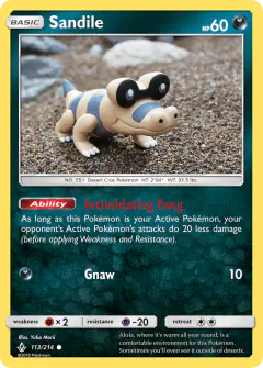 Sandile 113/214 Common card from Unbroken Bonds