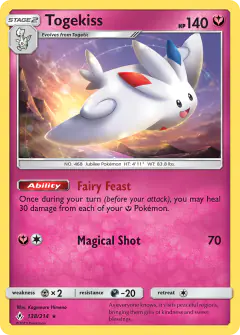 Togekiss 138/214 Rare Holo card from Unbroken Bonds