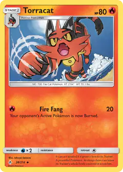 Torracat 28/214 Uncommon card from Unbroken Bonds