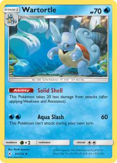 Wartortle 34/214 Uncommon card from Unbroken Bonds