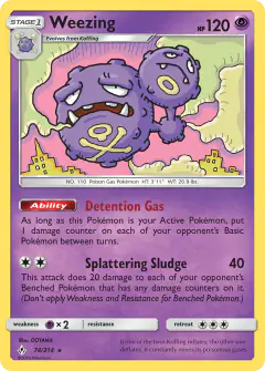 Weezing 74/214 Rare card from Unbroken Bonds