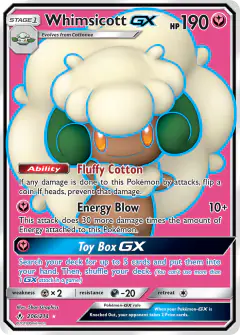Whimsicott-GX 206/214 Rare Ultra card from Unbroken Bonds