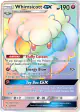 Whimsicott-GX 226/214 Rare Rainbow card from Unbroken Bonds