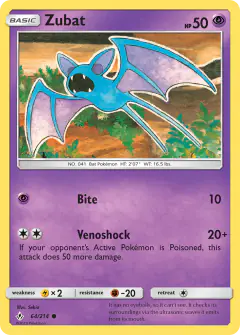 Zubat 64/214 Common card from Unbroken Bonds