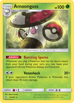 Amoonguss 14/236 Rare card from Unified Minds