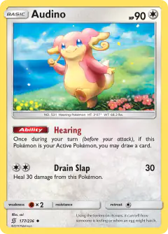 Audino 177/236 Uncommon card from Unified Minds