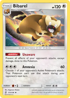 Bibarel 172/236 Uncommon card from Unified Minds